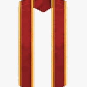 GraduationMall Plain Graduation Honor Stole Angled End With Trim Unisex
